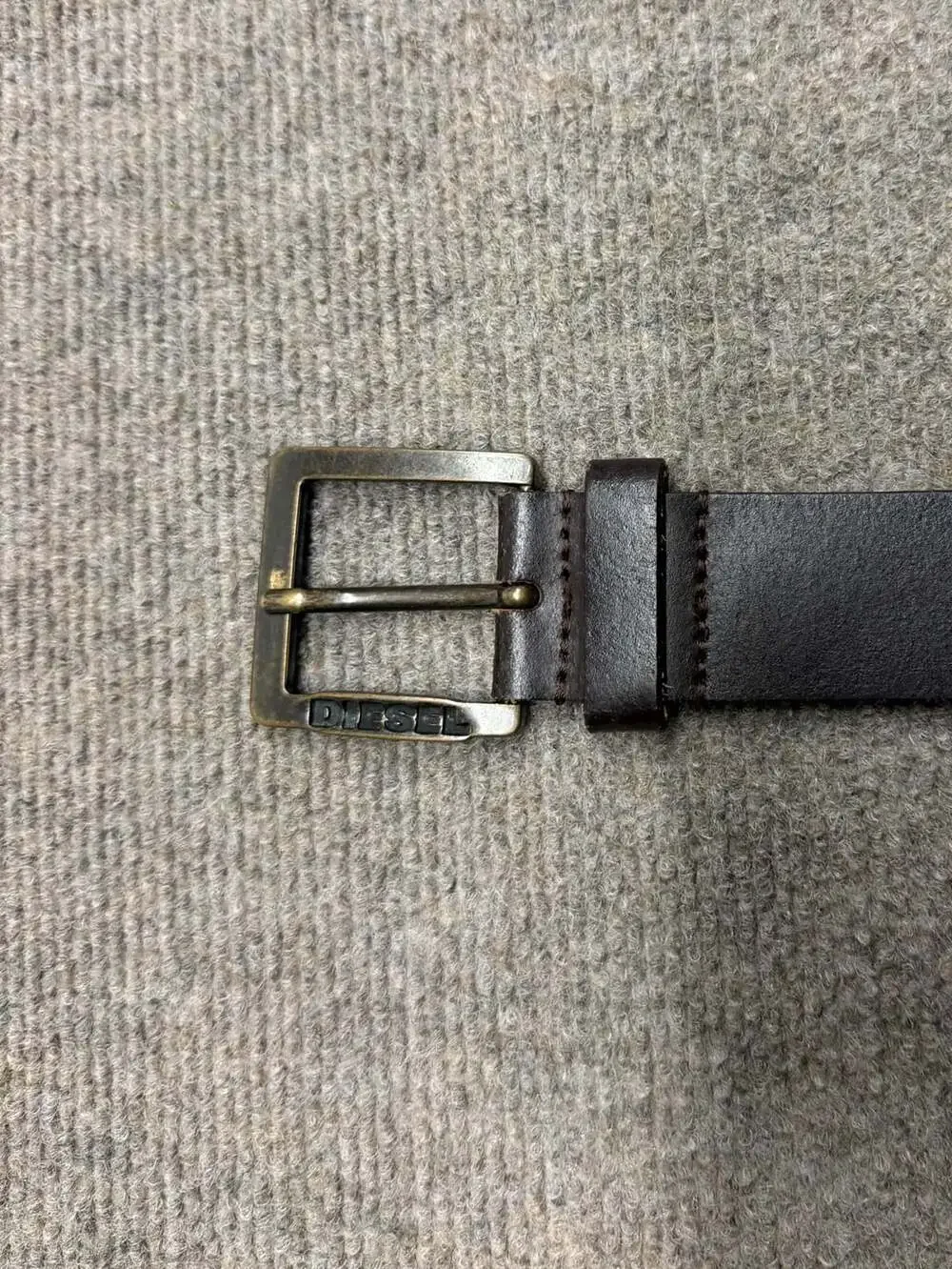 Diesel Belt MINO6 X05112 Size 80 Brown Leather